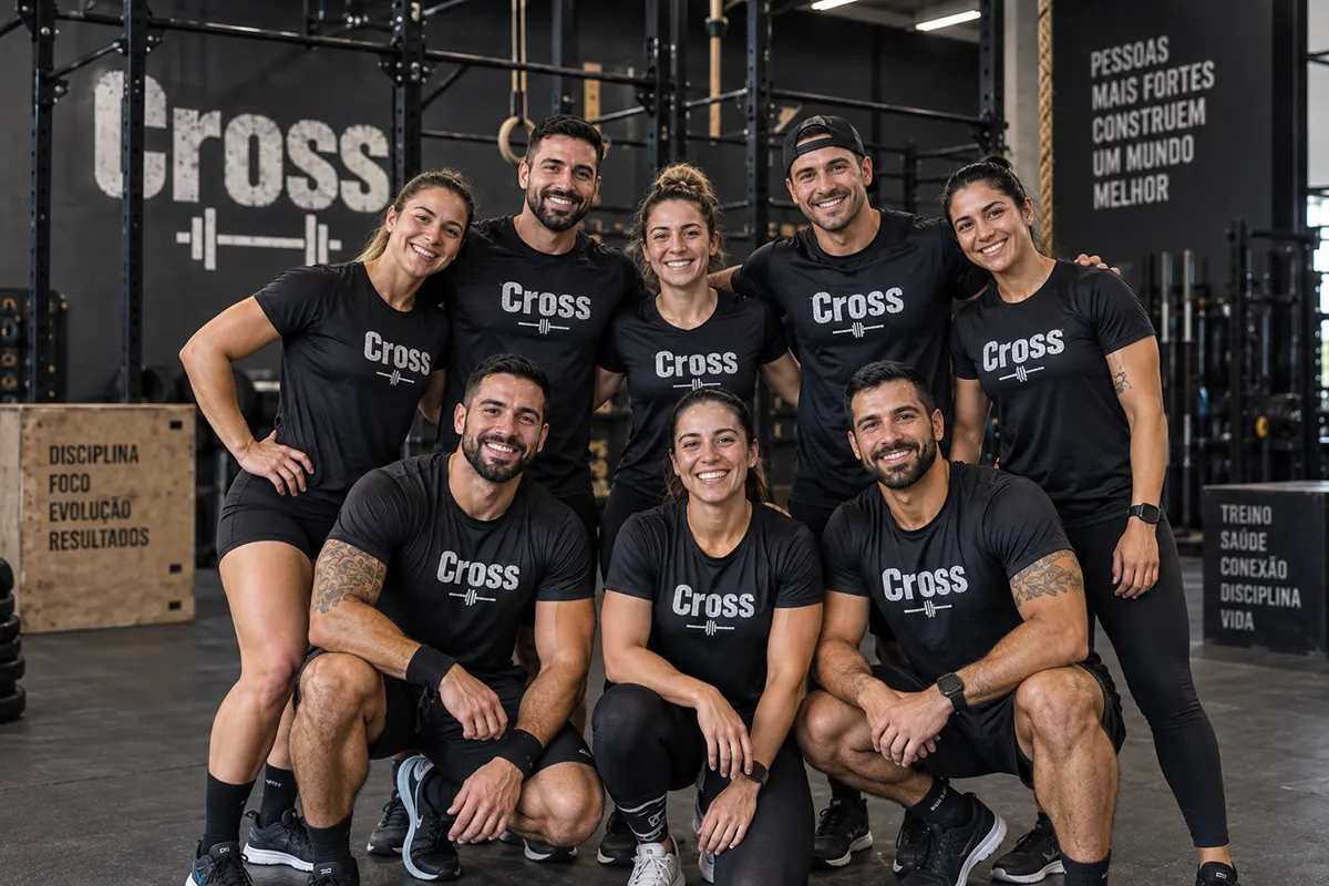 Grupo esportivo usando Camisetas Dry Poliéster VipSublime